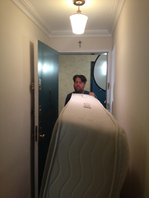 Why Do You Think He's Dragging His Mattress Out Of His Home?